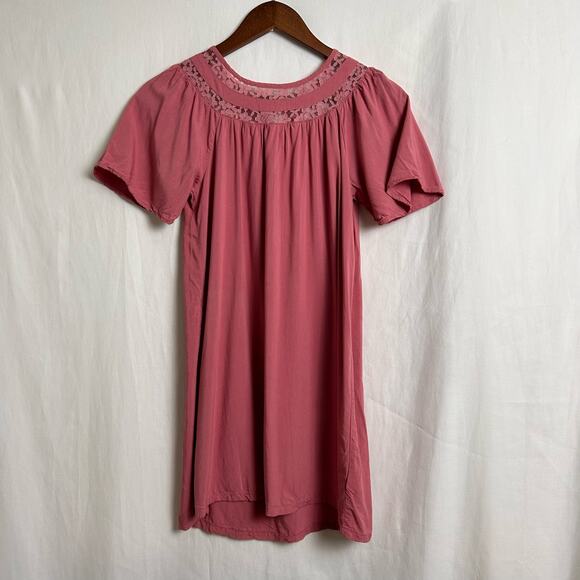 Old Navy Girls Dress Large 10-12 Pink‎ Lace Lightweight Tea Shift Dress - Picture 1 of 6